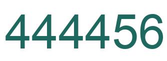 Number 444456 green image