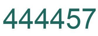 Number 444457 green image