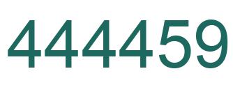 Number 444459 green image