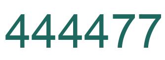 Number 444477 green image
