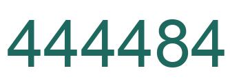 Number 444484 green image