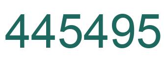 Number 445495 green image