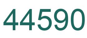 Number 44590 green image
