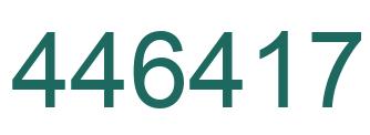Number 446417 green image