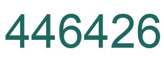 Number 446426 green image