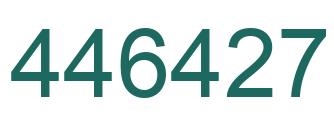 Number 446427 green image
