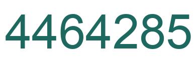 Number 4464285 green image