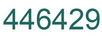 Number 446429 green image