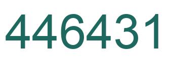 Number 446431 green image