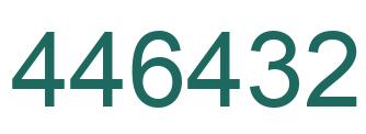 Number 446432 green image