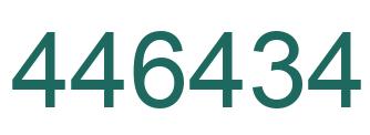 Number 446434 green image