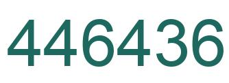 Number 446436 green image