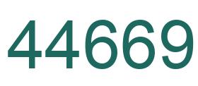Number 44669 green image