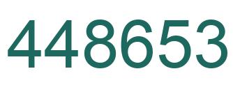 Number 448653 green image