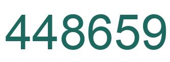 Number 448659 green image