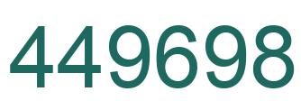 Number 449698 green image