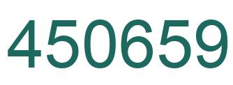 Number 450659 green image