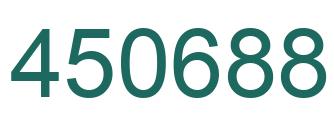 Number 450688 green image