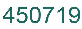 Number 450719 green image