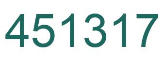Number 451317 green image