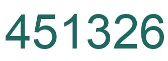 Número 451326 imagen verde