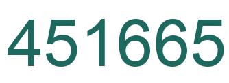 Number 451665 green image