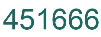 Number 451666 green image