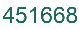Number 451668 green image