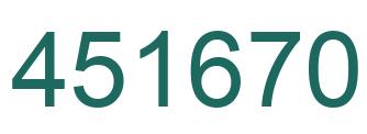Number 451670 green image