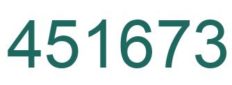 Number 451673 green image