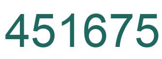 Number 451675 green image