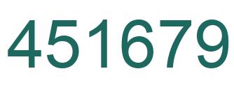 Number 451679 green image