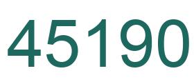 Number 45190 green image