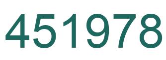 Number 451978 green image