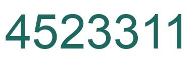 Number 4523311 green image
