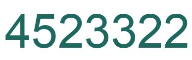 Number 4523322 green image