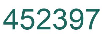Number 452397 green image