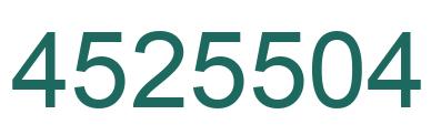 Number 4525504 green image