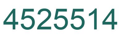 Number 4525514 green image