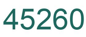 Number 45260 green image