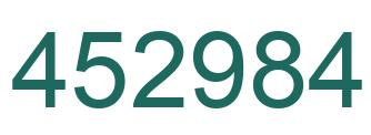 Number 452984 green image