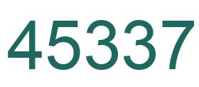 Number 45337 green image