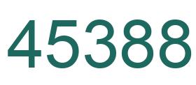 Number 45388 green image