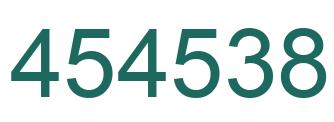 Number 454538 green image