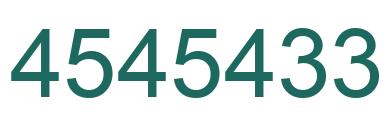 Number 4545433 green image