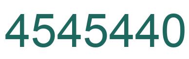 Number 4545440 green image
