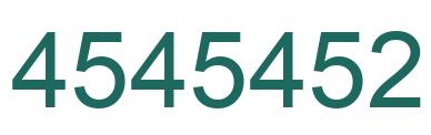 Number 4545452 green image