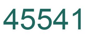 Número 45541 imagen verde