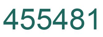 Number 455481 green image