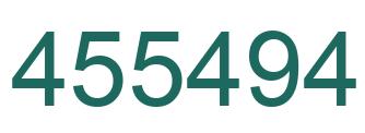 Number 455494 green image